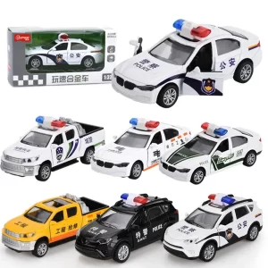 Wholesale Factory Price 1:32 Funny Alloy Cars Assembly Metal Police Car Toys