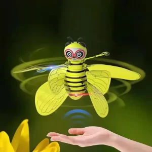 2024 Athletic toys games Infrared Hand Sensing Bee Mini Flying Gyro Rotor Drone UFO LED Finger Spinner