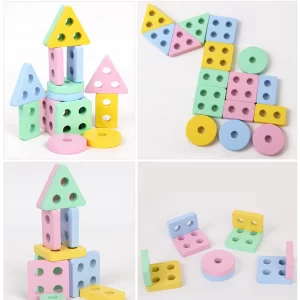 Colorful Building Blocks Baby Hand Brain Coordination