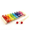 Wooden Montessori Preschool Toys Mini 8 Notes Hand Xylophone Musical Instruments Puzzles Educational Toy