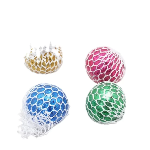 Sequin Water Beads Grape Ball Stress Relief Squeeze Toy