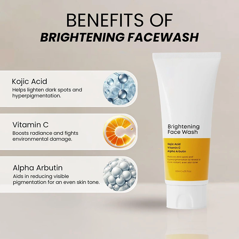 Quad-Action Alpha Arbutin & Kojic Acid Brightening Cleanser – 120ml Advanced Spot-Removing Formula - Image 5