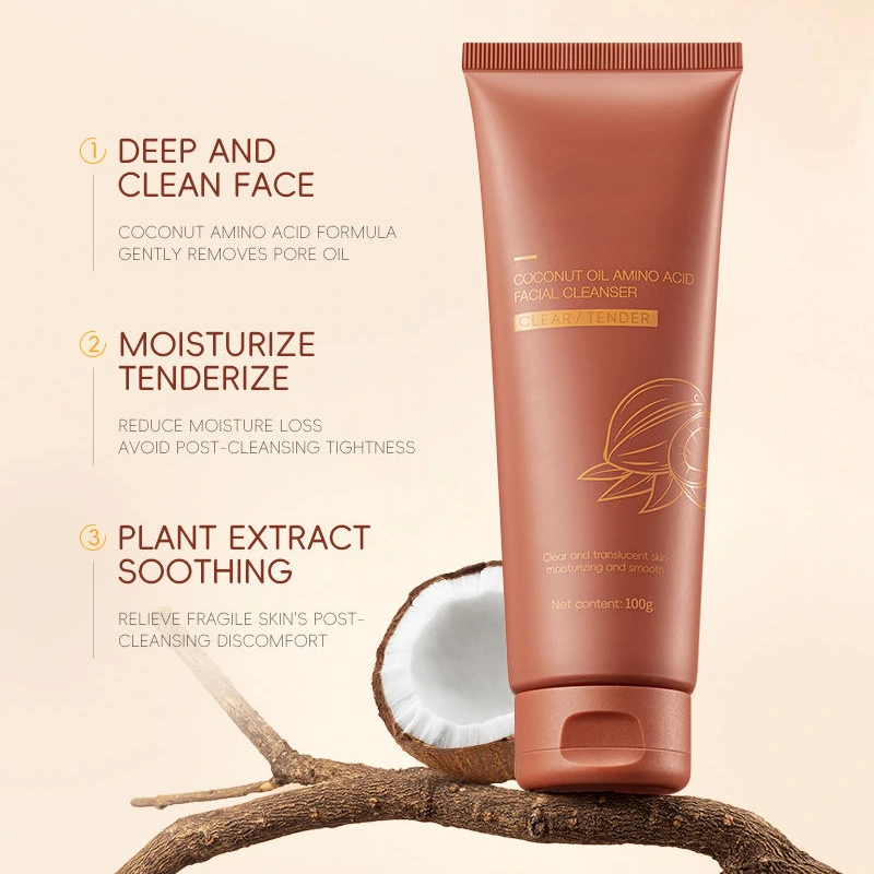 Coconut Amino Acid Deep Cleansing Face Wash – 100g Gentle Hydrating Foam Cleanser - Image 5