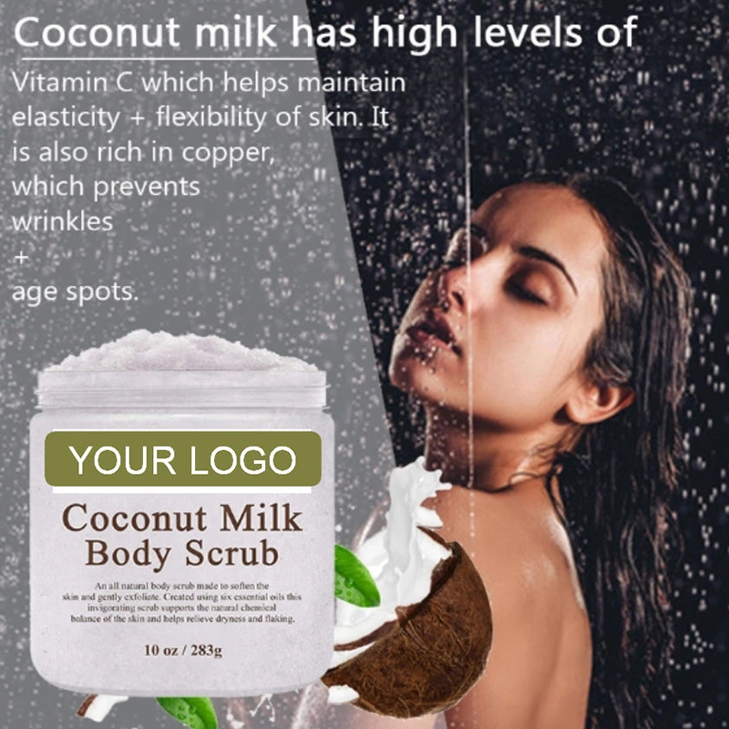 Natural Coconut Milk & Dead Sea Mineral Body Scrub – 300g Whitening & Nourishing Polish - Image 3
