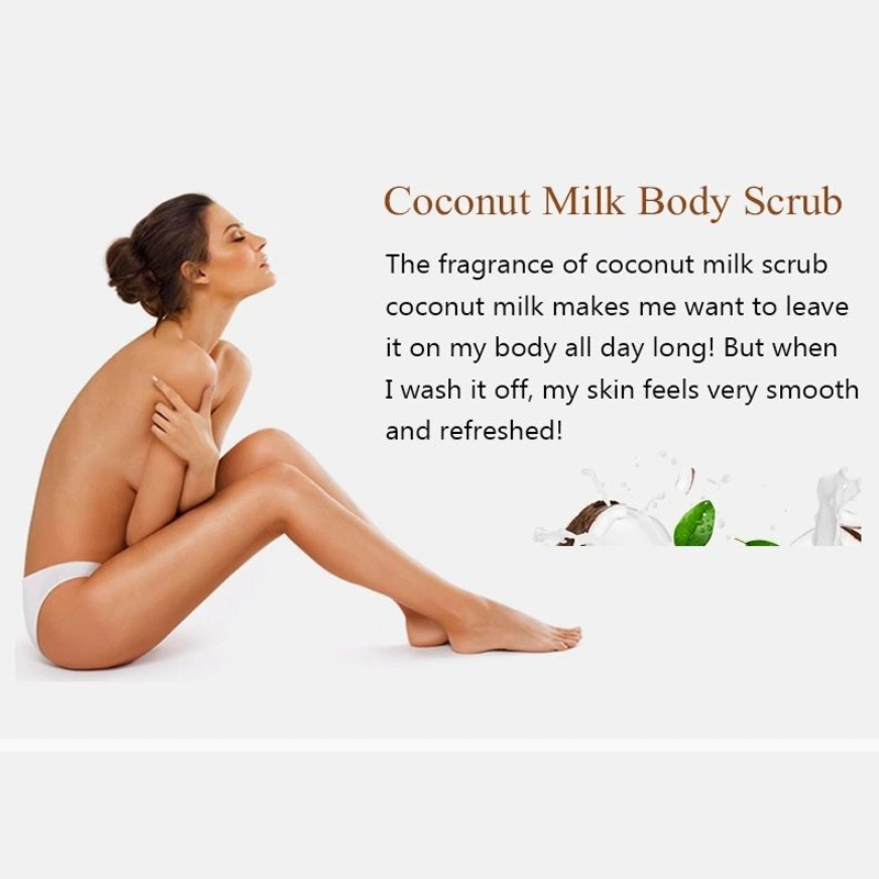 Natural Coconut Milk & Dead Sea Mineral Body Scrub – 300g Whitening & Nourishing Polish - Image 2