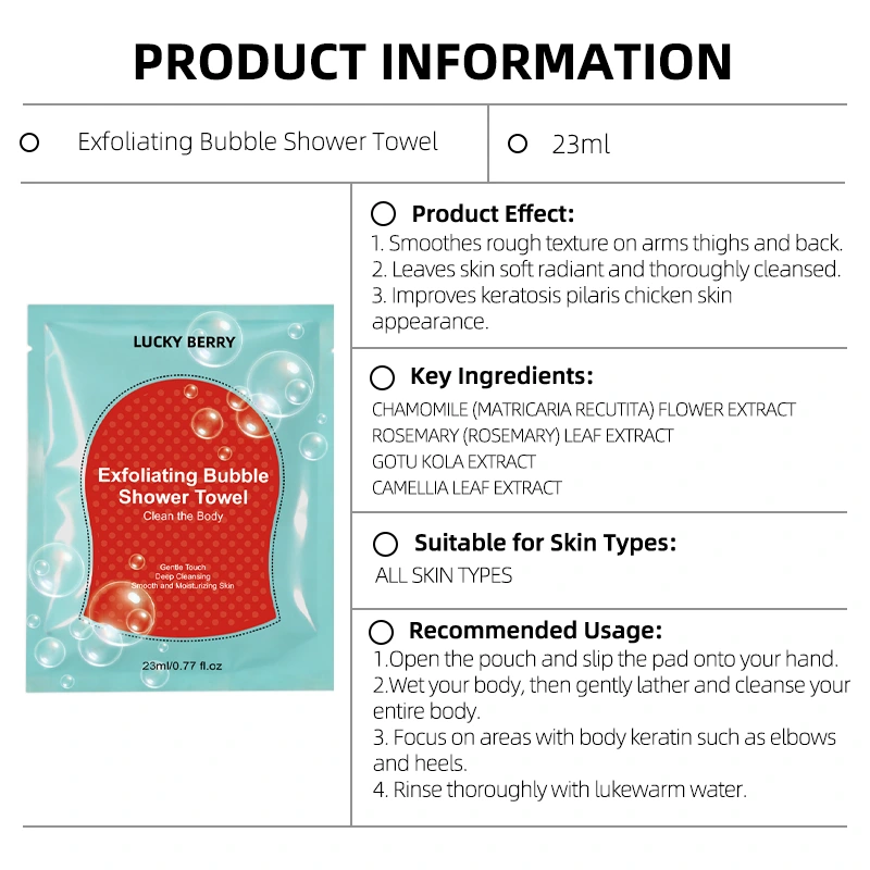 Gentle Touch Self-Foaming Body Peeling Pad – Vitamin C & Turmeric Exfoliating Shower Mitt - Image 4