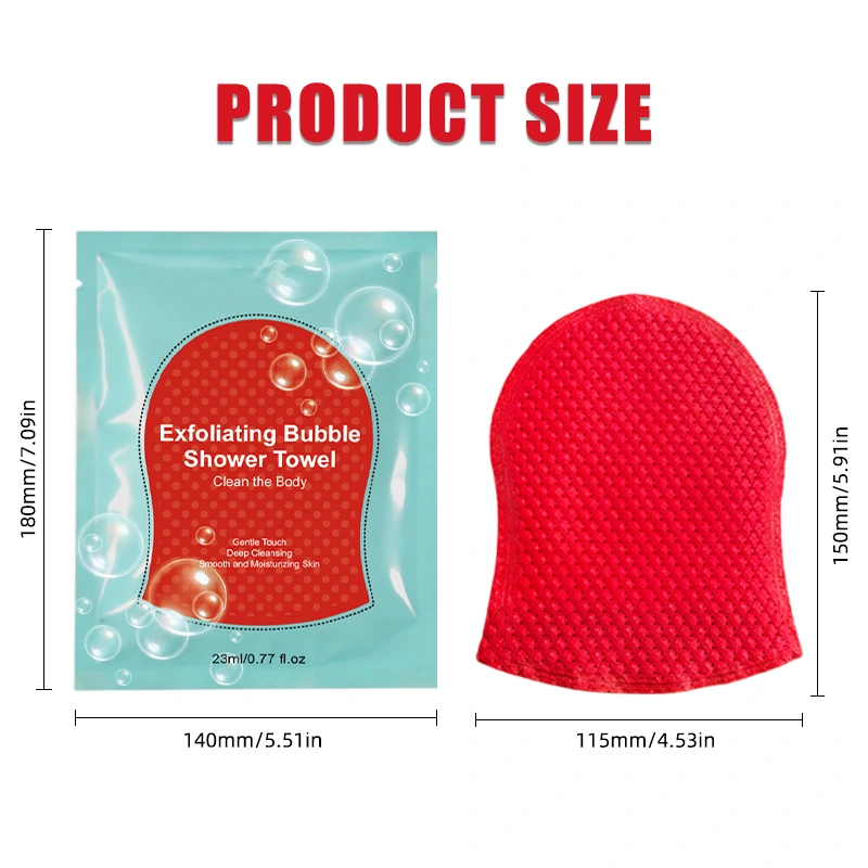 Gentle Touch Self-Foaming Body Peeling Pad – Vitamin C & Turmeric Exfoliating Shower Mitt - Image 6