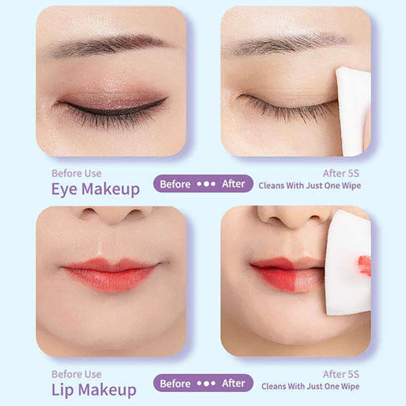 Gentle Micellar Cleansing & Makeup Remover Wipes – 80ct High-Capacity Soft Spunlace Cloths - Image 2