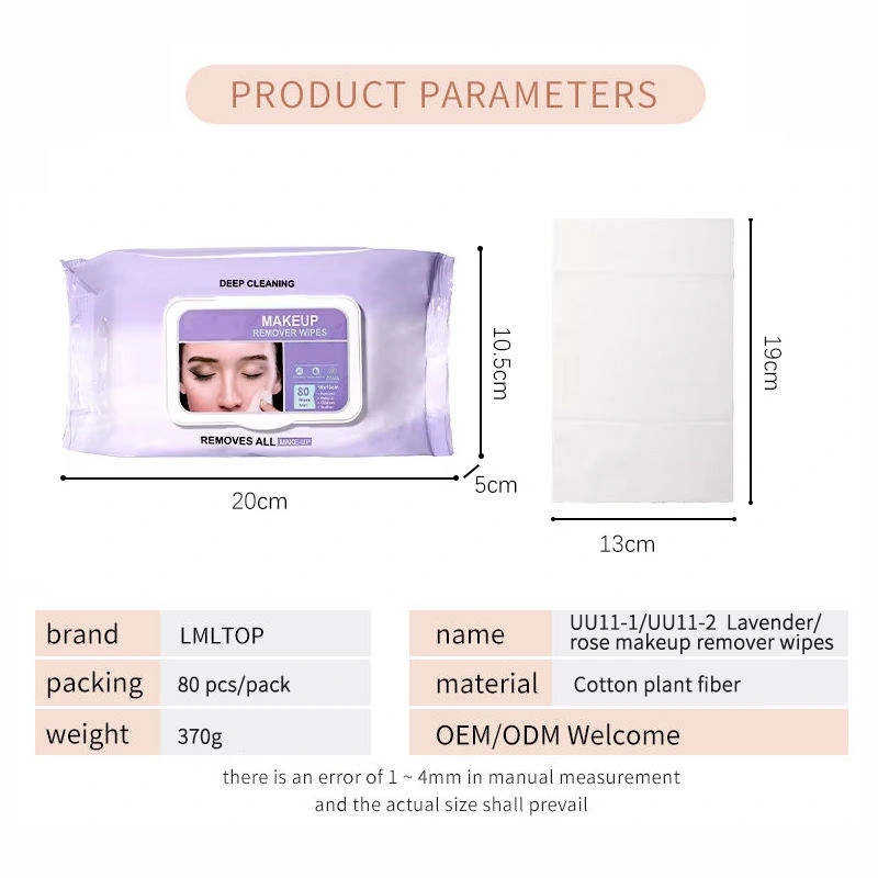Gentle Micellar Cleansing & Makeup Remover Wipes – 80ct High-Capacity Soft Spunlace Cloths - Image 4