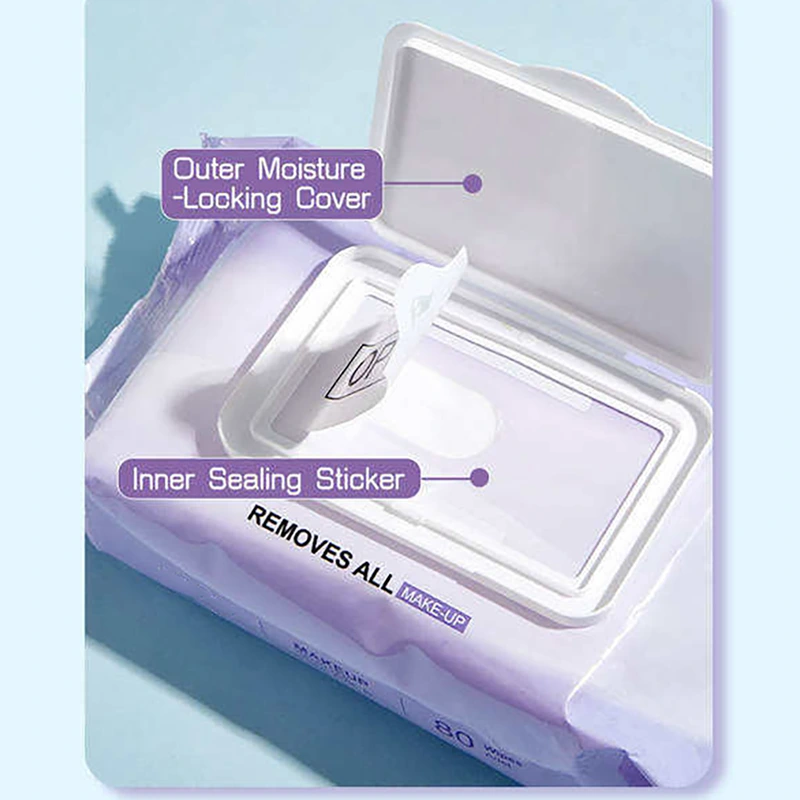 Gentle Micellar Cleansing & Makeup Remover Wipes – 80ct High-Capacity Soft Spunlace Cloths - Image 6