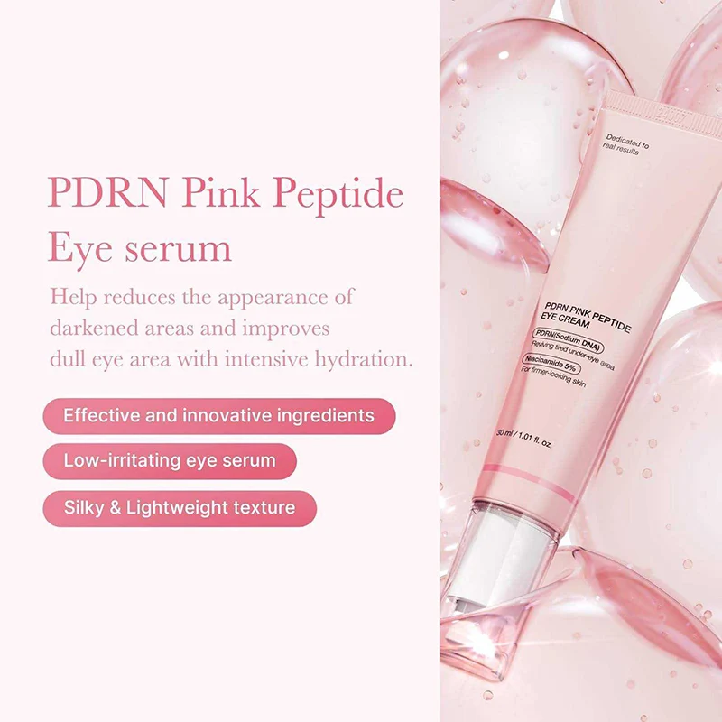 PDRN Salmon DNA & Pink Peptide Eye Recovery Serum – 30ml 360° Triple-Ball Massage System - Image 2
