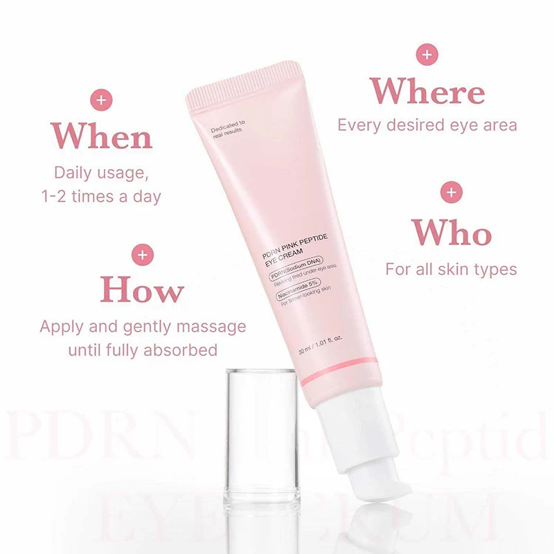 PDRN Salmon DNA & Pink Peptide Eye Recovery Serum – 30ml 360° Triple-Ball Massage System - Image 5